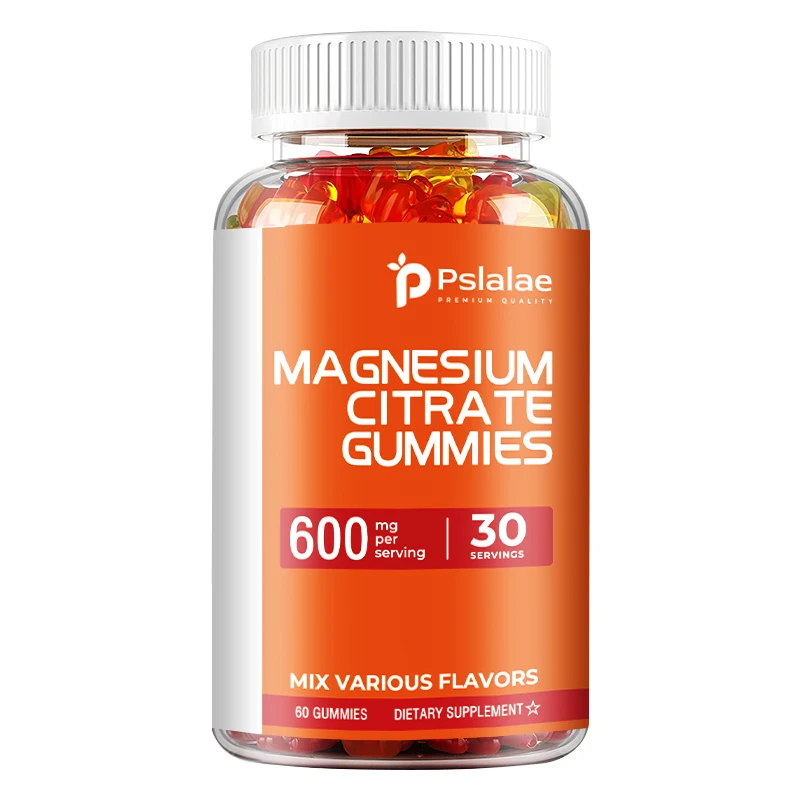 thumbnail image 1 of Citrato de magnesio: alivia el estrés, favorece el sueño y favorece la salud del corazón, los huesos, los músculos y el sistema nervioso (60 gomitas), 1 of 5