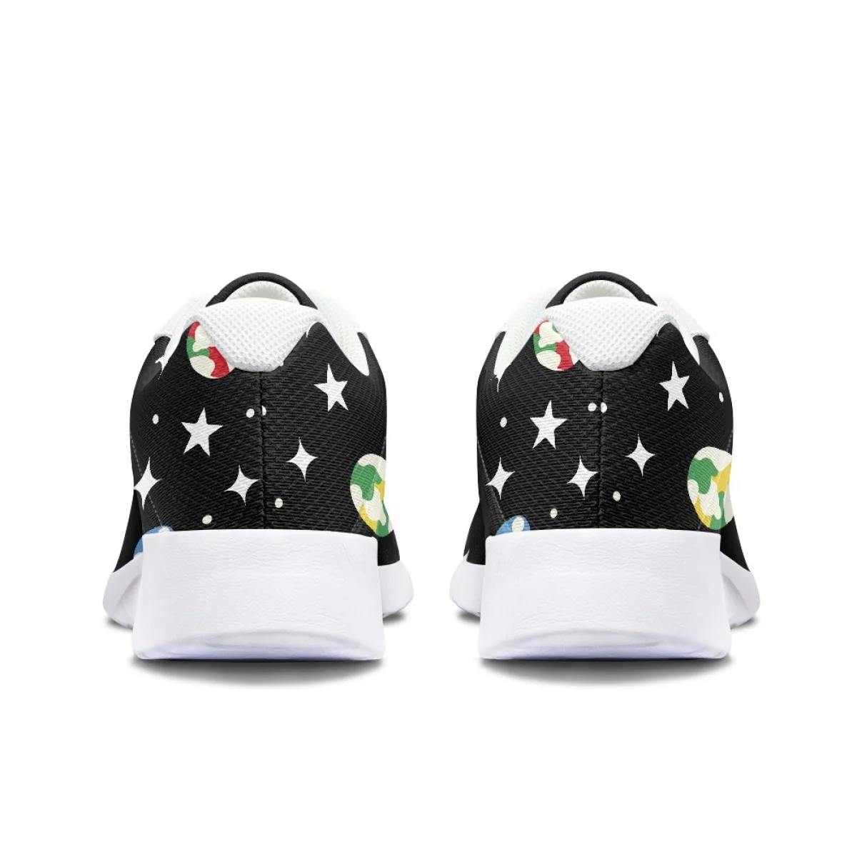Cartoon Universe Space Pattern Women's Durable Sneaker Wear-resistant Cozy Outdoor Running Shoes Lightweight Breathable Flats