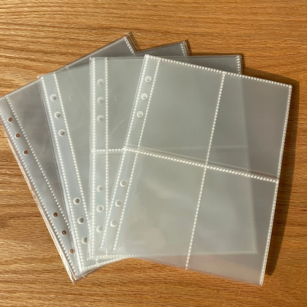 A5 Clear Plastic Binder Sleeves Page Protectors for Binders Photo Album Inner Pages Refill Card Sheet Protectors with Pockets 20 pcs self adhesive card pocket protector sleeves library pockets business cards bag flash top open holder pvc plastic