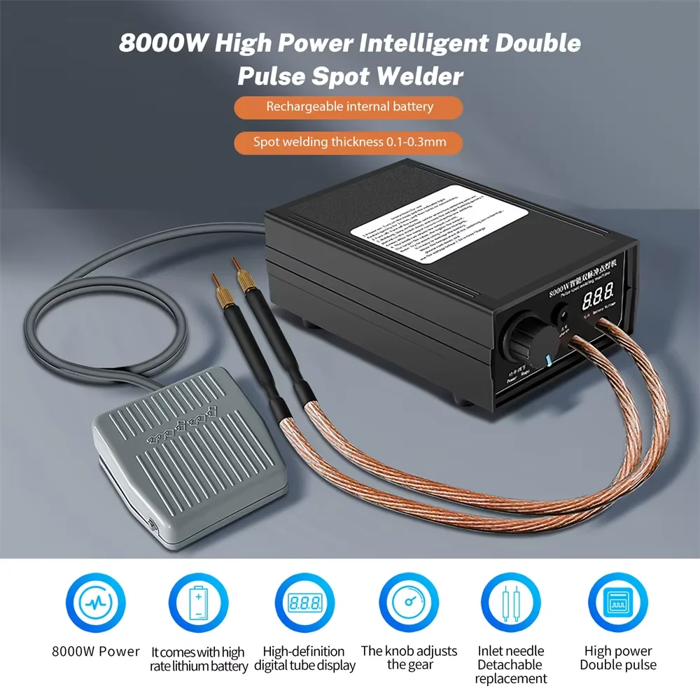 8000W Power Spot Welder For 18650 Battery Spot Welding DIY Portable ...