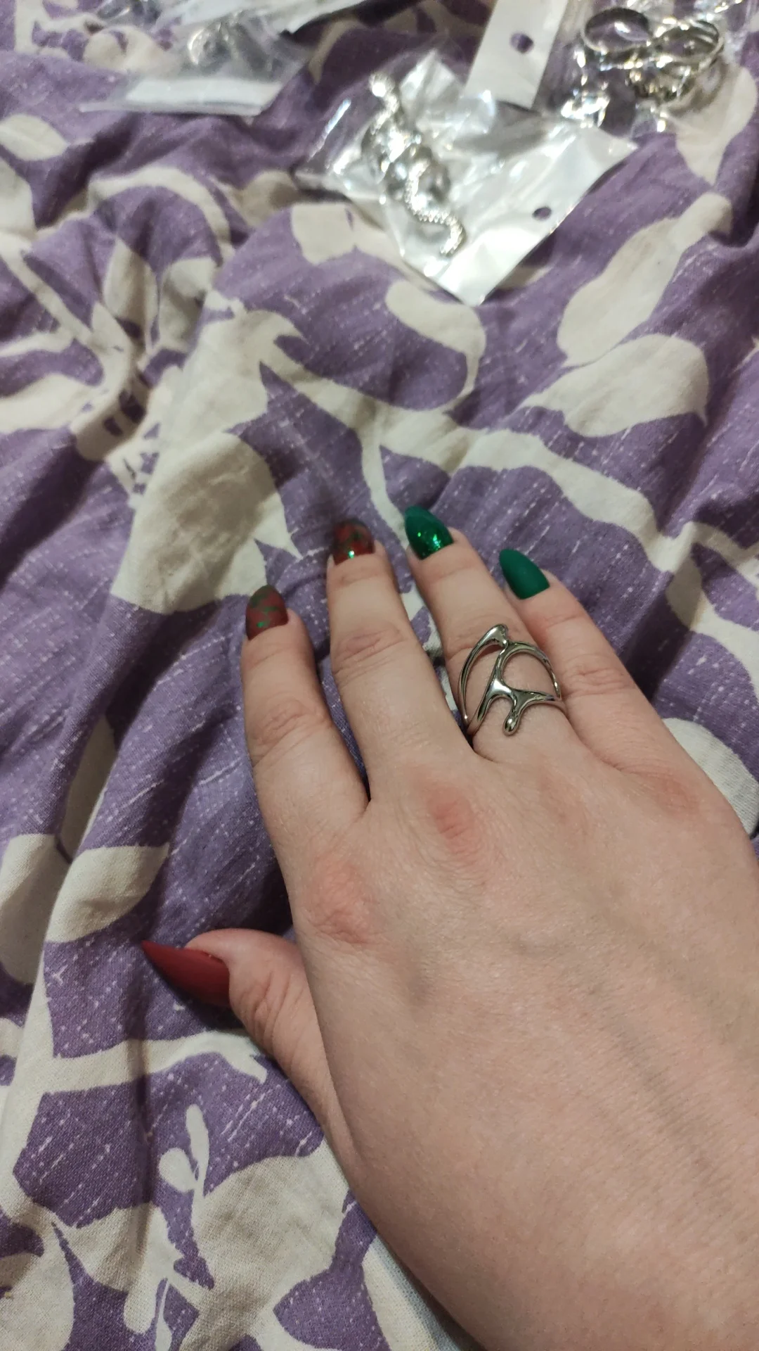 Adjustable Colorful Drip Glaze Ring photo review