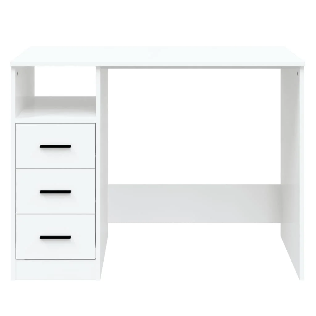 ▷ Escritorio Cajonera Querano Madera Color Blanco 140x60x76 Cm