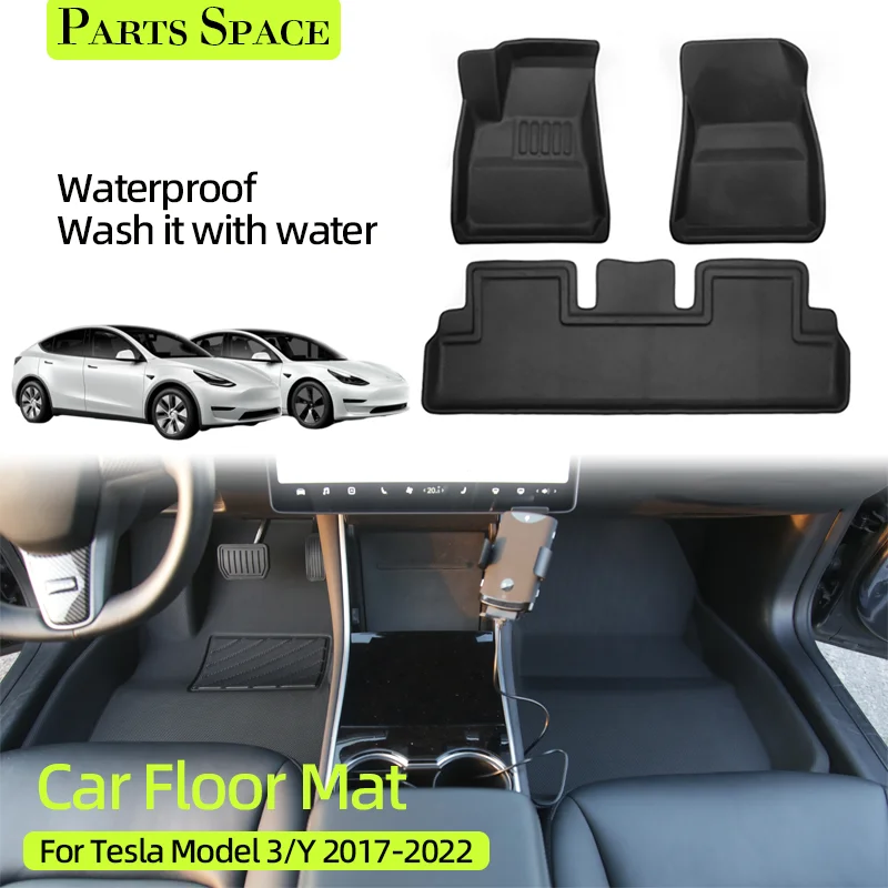 Floor Mats For Tesla Model 3 Model Y Waterproof Nonslip Carpet Custom