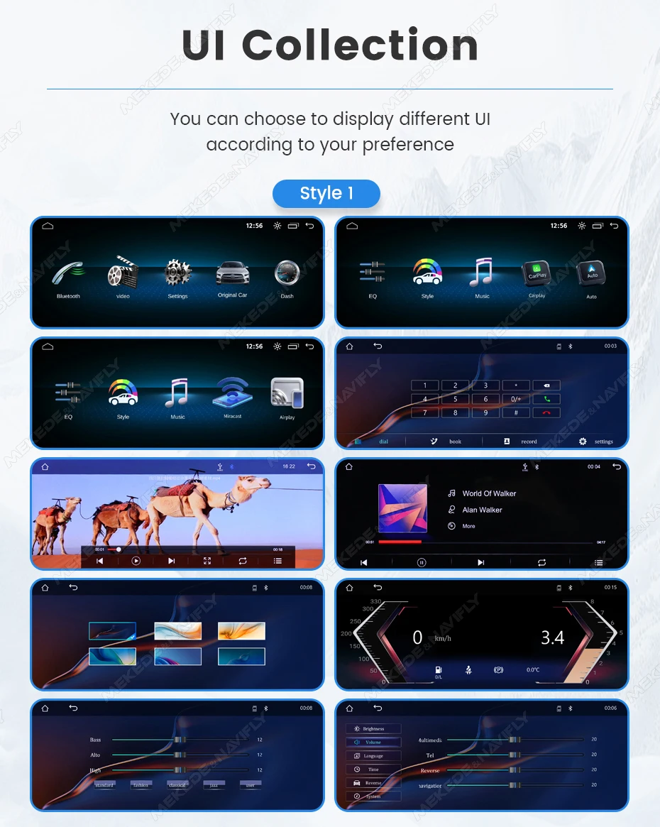 MEKEDE Linux Carplay Bildschirm Android Auto für Mercedes Benz W205 GLC A C V Klasse W447 CLA GLA 2015-2019 als Radio-Multimedia-System – Detail 14
