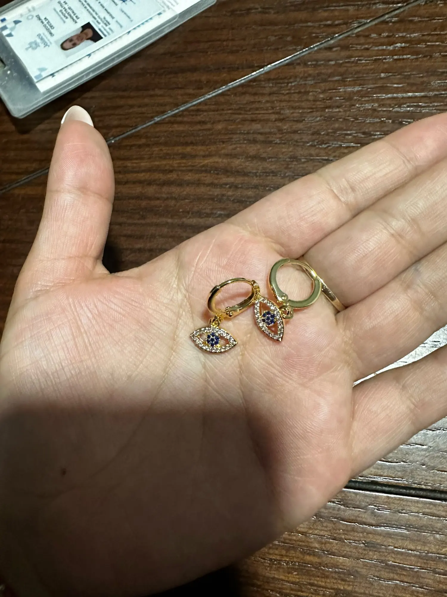 Chic and unique: Random Gold Evil Eye Earrings photo review