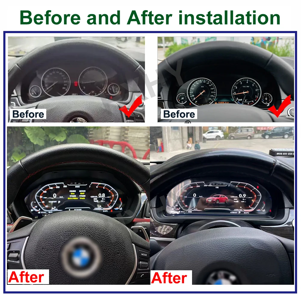 Car LCD Digital Cluster Virtual Cockpit SpeedMeter Dash For BMW X1 E84 2009-2015