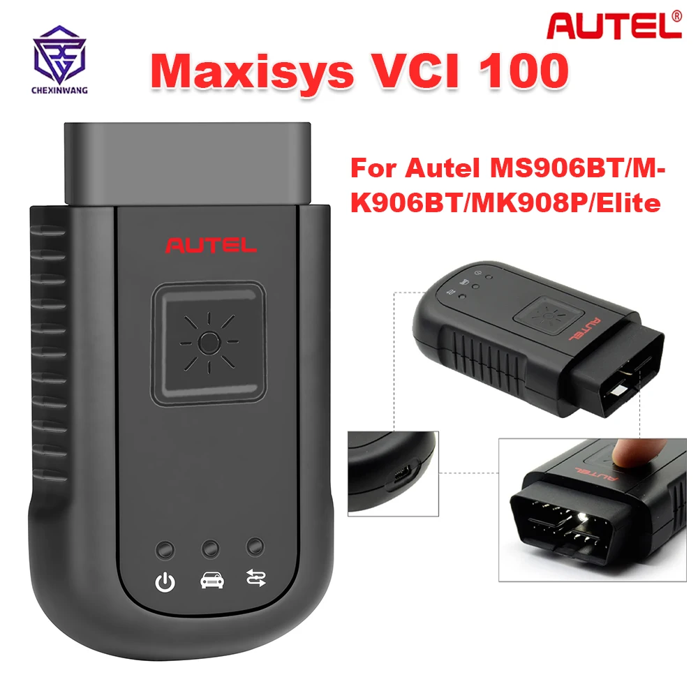 Autel Maxisys VCI100 компактный Bluetooth интерфейсы для автомобильной связи MaxiVCI-V100 инструмент для Maxisys Tablet MS906BT/MK906BT