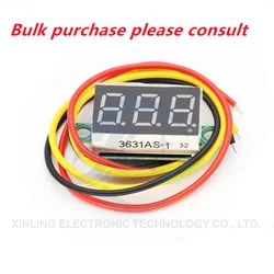 Three-wire DC digital voltmeter head 0.36 inch DC0V-32V reverse connection protection LED digital voltmeter