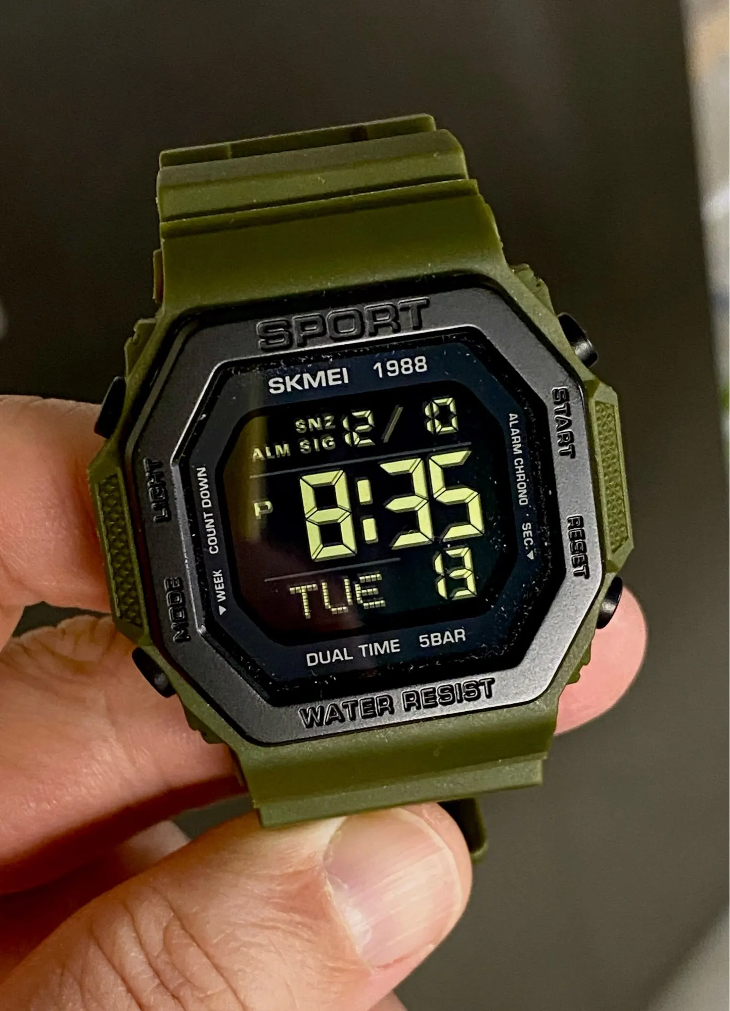 SKMEI 1988 Digital Sport Watch for Men - LED, Waterproof photo review
