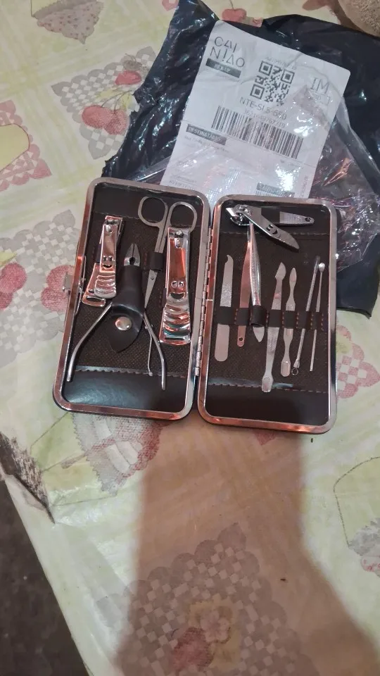Kit Cortador De Unha Manicure Portatil Estojo Pinca Tesoura photo review