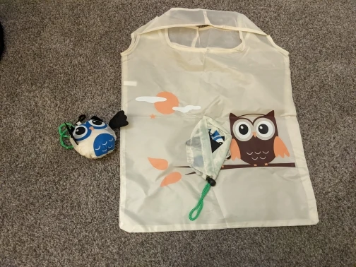 Cute Animal Owl Shape Folding Shopping Bag Eco Friendly Ladies Gift Foldable Reusable Tote Bag Portable Travel Shoulder Bag photo review