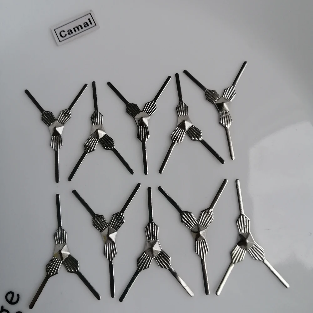 Camal 100PCS 29mm Chrome Metal Triangle Bowtie Connectors Pin Hook For Crystal Prisms Bead Chandelier Pendant Lamp Lighting Part
