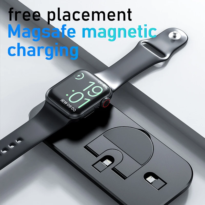 3 IN1Lightning HUB magsafe popsocket ڱ   ĵ apple iPhone AirPods iWatch ޴ ȭ ׼