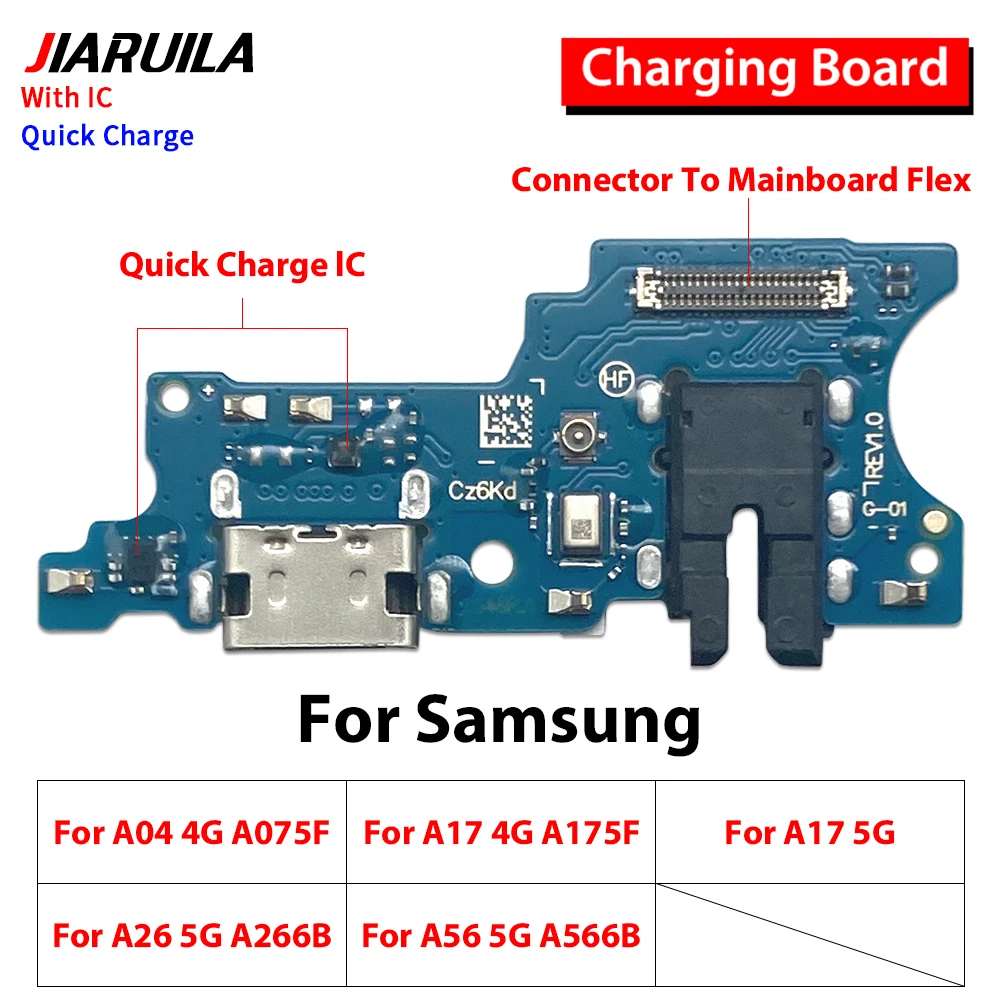 삼성 A17 5G 4G A07 4G A075F A26 5G A266B A56 5G A566B용 USB 충전기 충전 도크 포트 커넥터 플렉스 케이블 1개