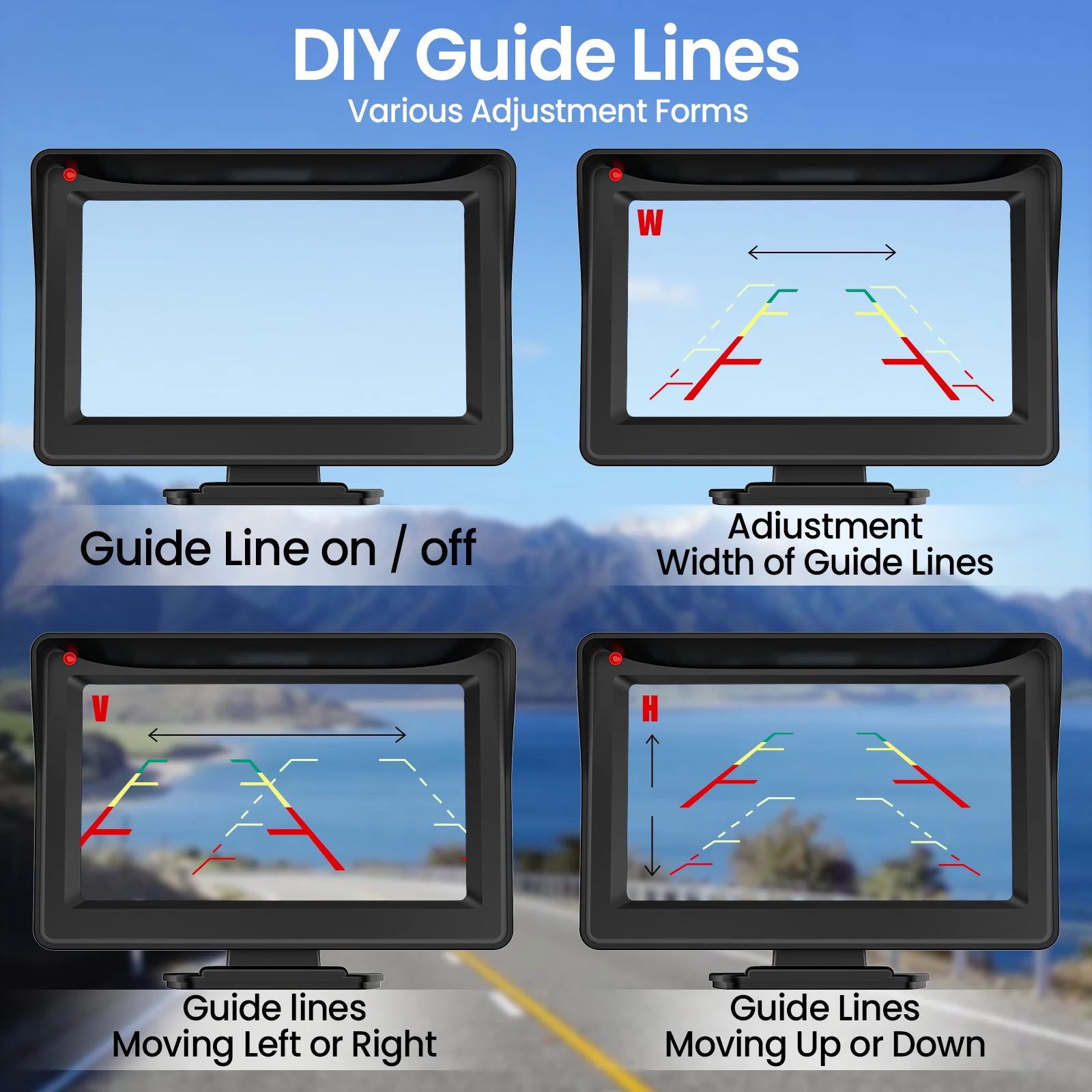 Camera mounted on vehicle during evening use