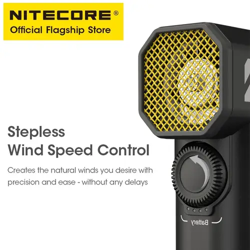NITECORE CW20 Multipurpose Pocket Photography Fan Electric Portable Fan Stepless Wind Blower for Canon Sony Short Video Camping - Image 2