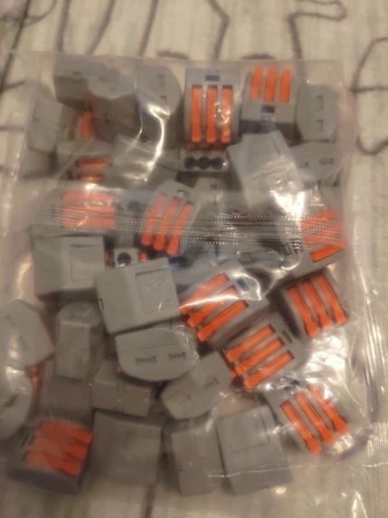 JINH 50 Pcs CMK 41 Lever Wire Quick Connectors 3 4 5 Ports Clamp Electrical Cable Home Terminal Block 0.08-4mm²/ 28-11AWG photo review