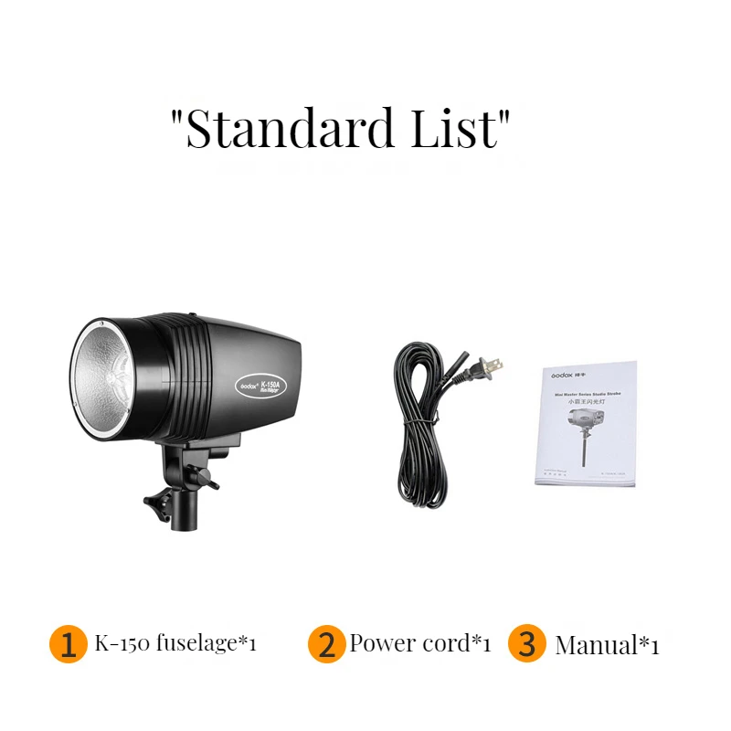 GODOX K-150A K150A K180A K-180A 180WS 150Ws Portable Mini Master Studio Flash Lighting Photo Gallery Mini Flash 110 v/220 v 5
