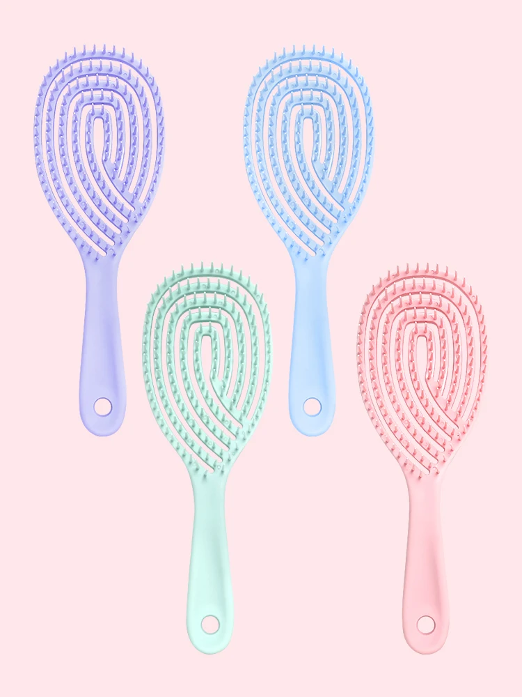 Scalp Massage Combs Hollow Out Hair Brush Hair Styling Detangler Fast Blow Drying Detangling Tool Wet Dry Curly Hair 2
