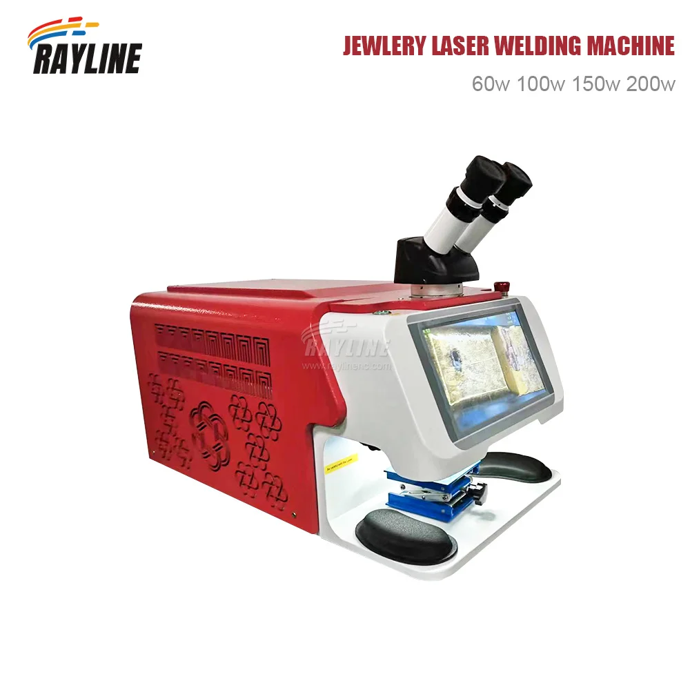Hot Sale Jewelry Laser Welding Machine 100W 200W With CCD Touch Screen Microscope For Gold Silver Ring Metal Soldering 220/110V