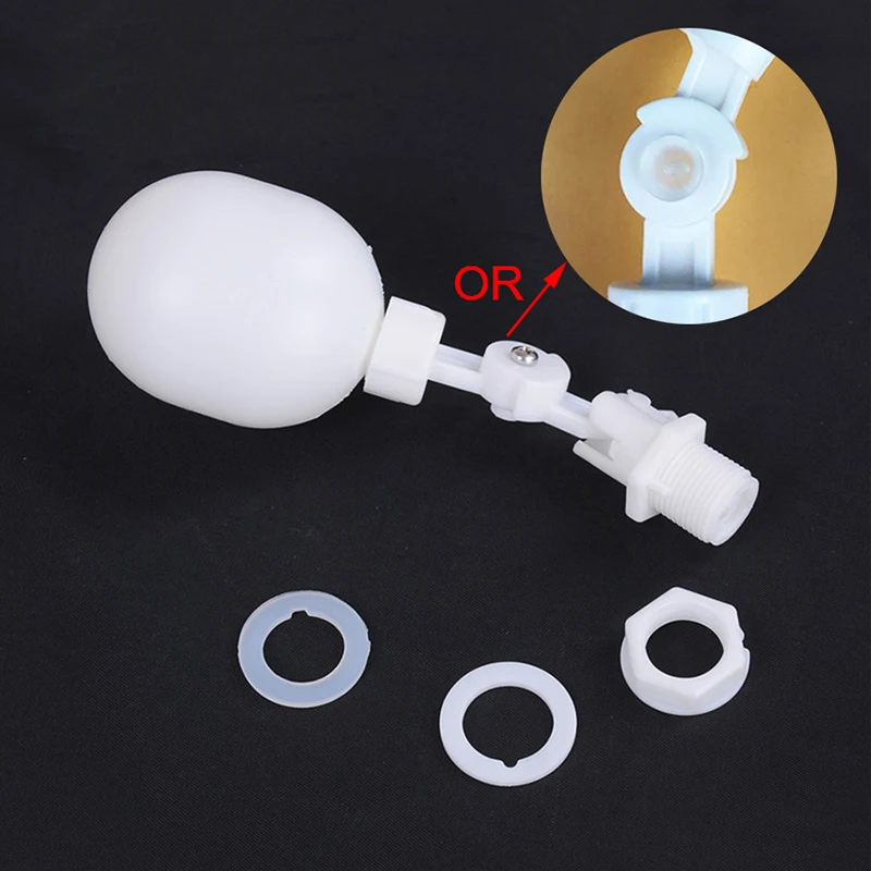 1PC 3/8" Adjustable Mini Plastic Float Valve Ball Aquarium Control Safety Check Switch for Water Tower Tank plastic float valve