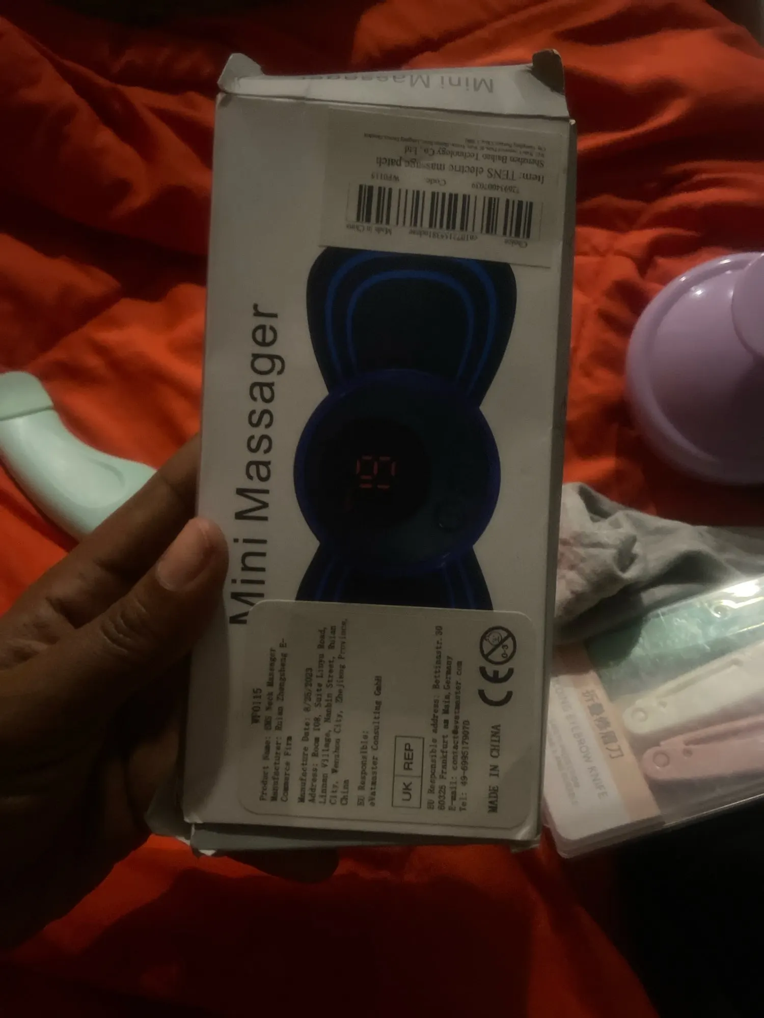 Tragbares EMS Nackenmassagegerät - Muskelstimulator für Nacken- und Rückenschmerzlinderung photo review