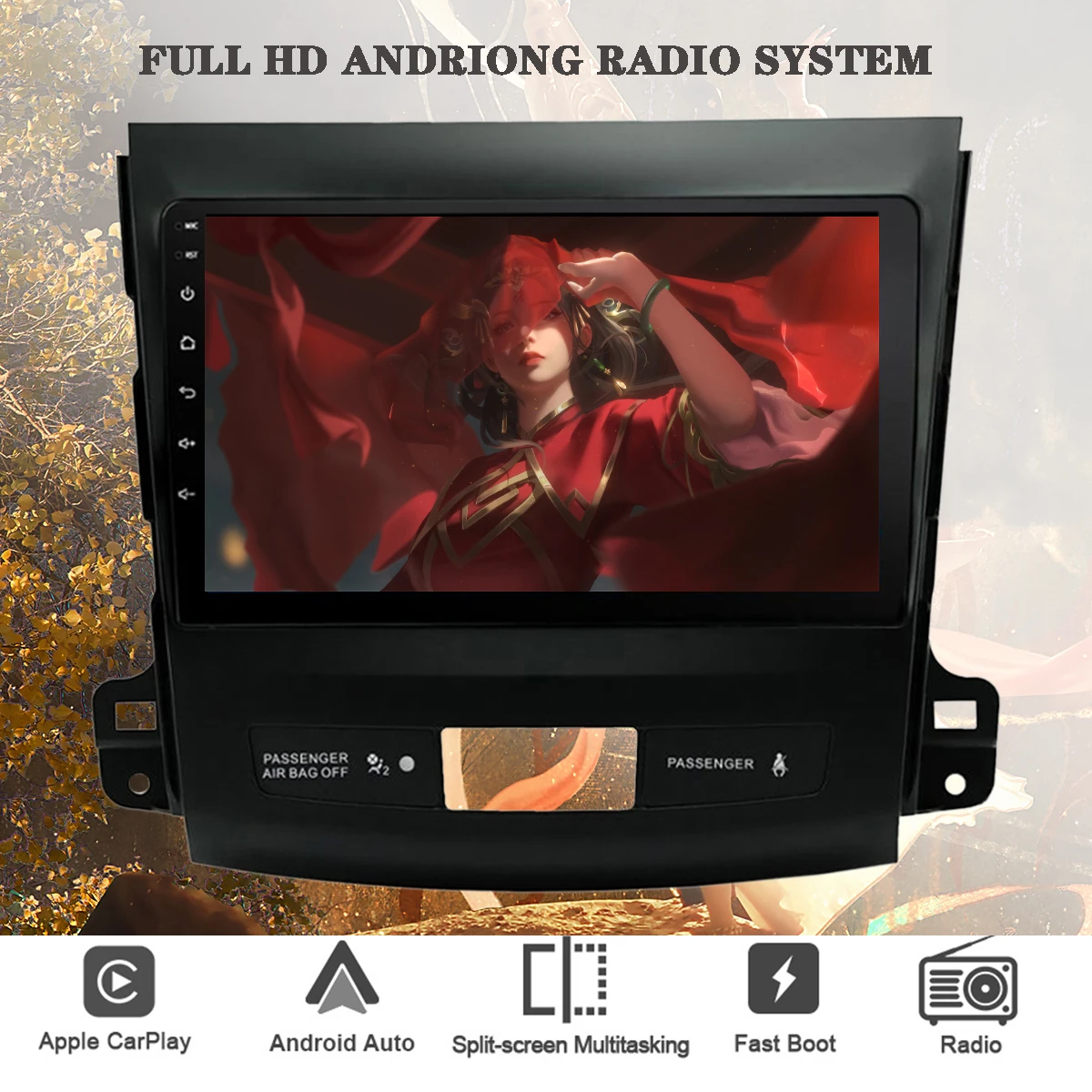 9 ''Octa Core Android 13 Autoradio Car Head Unit Pc Video Music Player Per Mitsubishi Outlander 2007 - 2013 Gps Autoradio Gps
