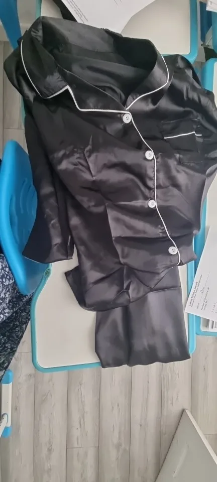 Plus Size Luxurious Silk Pajamas for All Seasons Comfort photo review