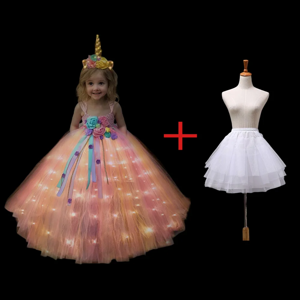 Uporpor-Robe Princesse Lolita pour Fille, Robe de Bal Lumineuse LED,  ixd'Anniversaire, Noël, Enfant, Nairobi, Orn - AliExpress