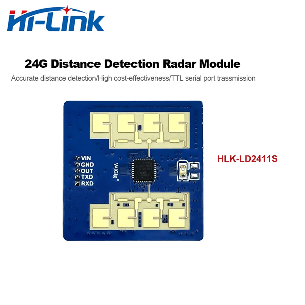 Original HLK-LD2411-S mmWave Ranging Radar Sensor Module Kit czmod original used hg9t 9g768 ag adaptive cruise control collision radar sensor assist unit module hg9t9g768ag car accessories