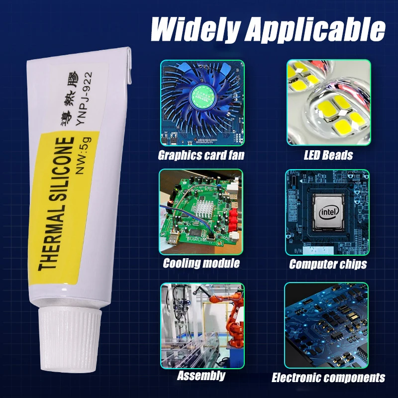 Conductive Heatsink Plaster Viscous Adhesive Glue For Chip Cooler Radiator Cooling STARS-922 Thermal Silicone Adhesive thermal paste silicone glue thermal glue 5/3PCS