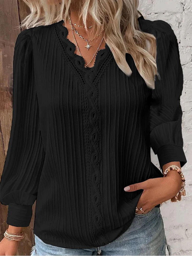 Camiseta Manga Larga Blusa Mujer Algodón Manga Larga Camiseta