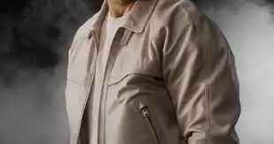 

White men's thin high -end temperament jacket jacket