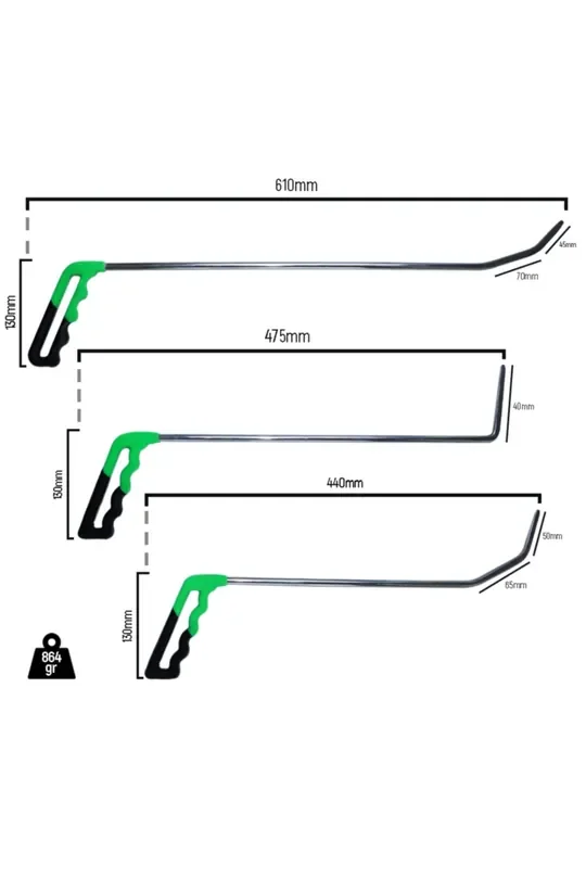 PaintlessDentRepairToolsDentFixCarBodyRemovalPDRStickSet3