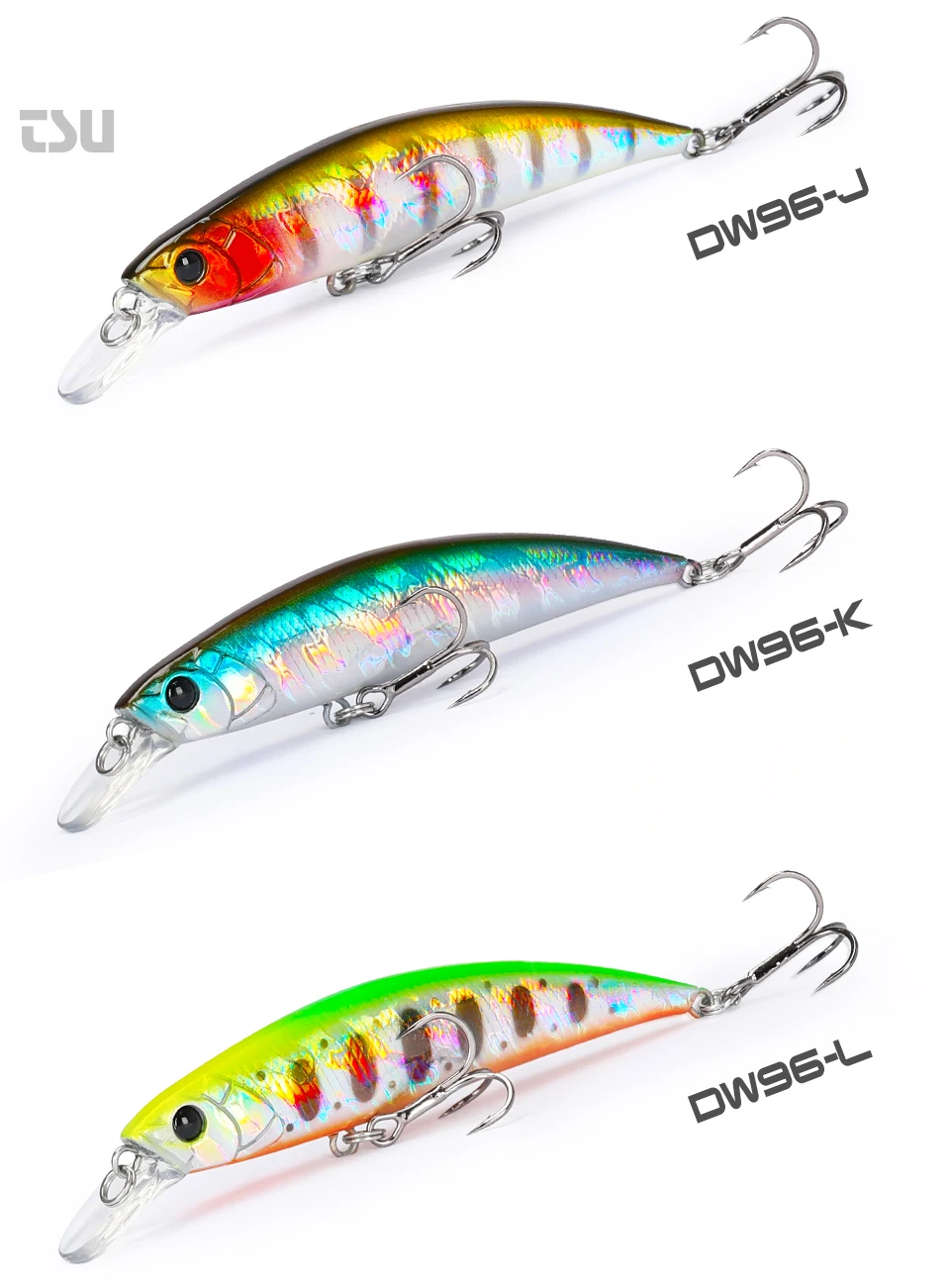 TSURINOYA 80S 12g Sinking Minnow Angelköder DW96 8cm Große Forelle Hecht Rockfish Harter Köder Jerkbait Süßwasser Salzwasser Wobbler – Detail 17