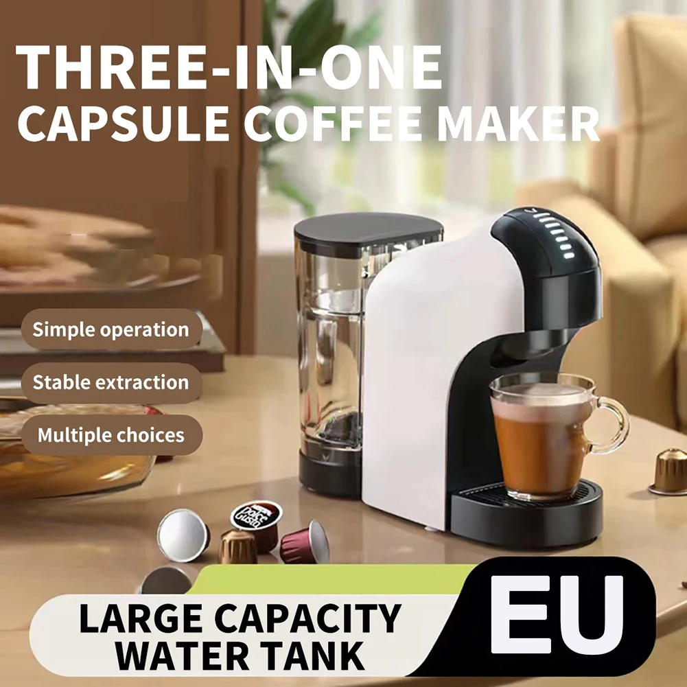 3 IN 1 Capsule Coffee Machine Touch 20bar 30 Seconds Heating Coffee Machine 800ml 9 Minutes Standby Self Service Coffee Machine