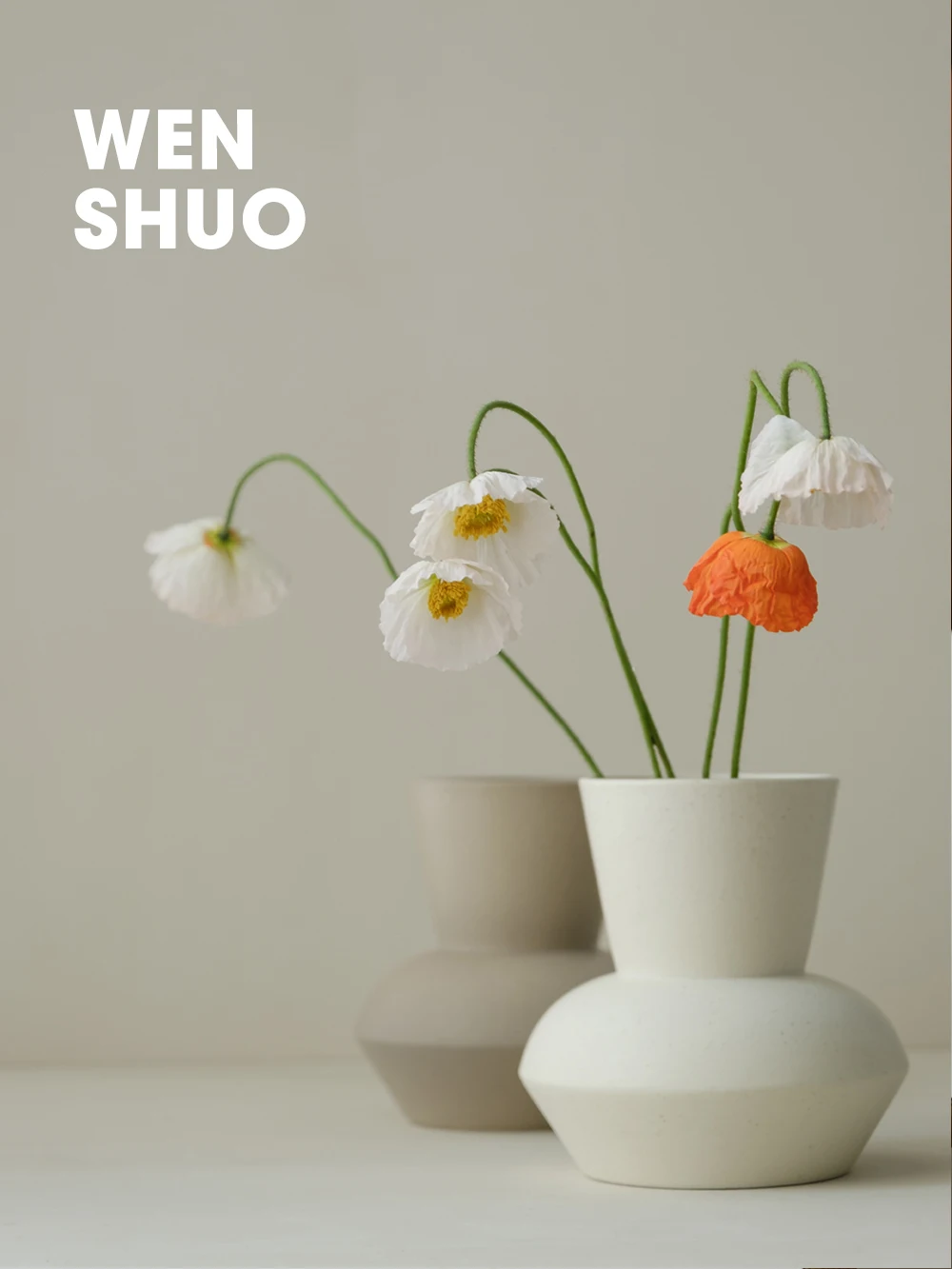 Ceramic Vase Widemouthed Flower Ceramic Vase Minimalist Home Decor