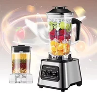 Blender haute vitesse 2 en 1 de 6000 W, capacité de 2,5 L, réglage à 9 vitesses, broyage de glace et extraction de jus, robot culinaire multifonction 1