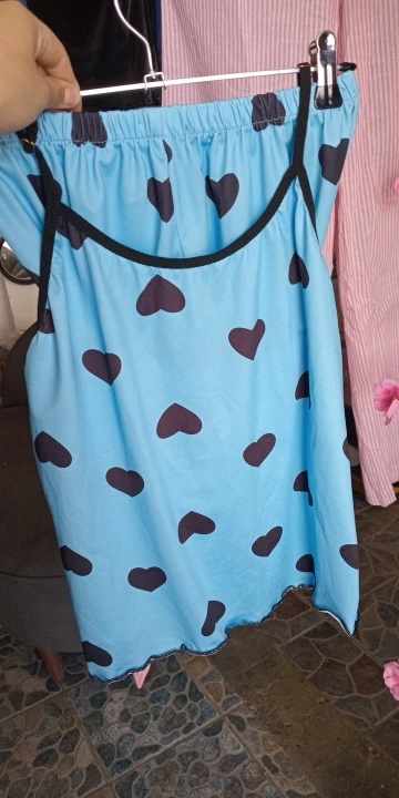 Charming Pink Heart Pajama Set for Effortless Summer Comfort photo review