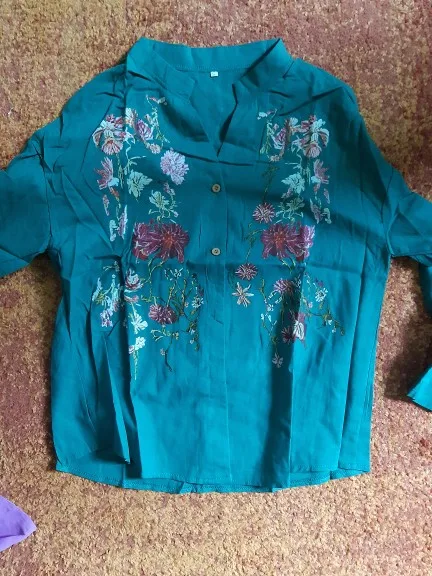 Vintage Floral Printed Shirts Blouse for Women Single Breasted V-Neck Long Sleeve Spring Fashion Harajuku Retro Tops Blouse 2025 photo review