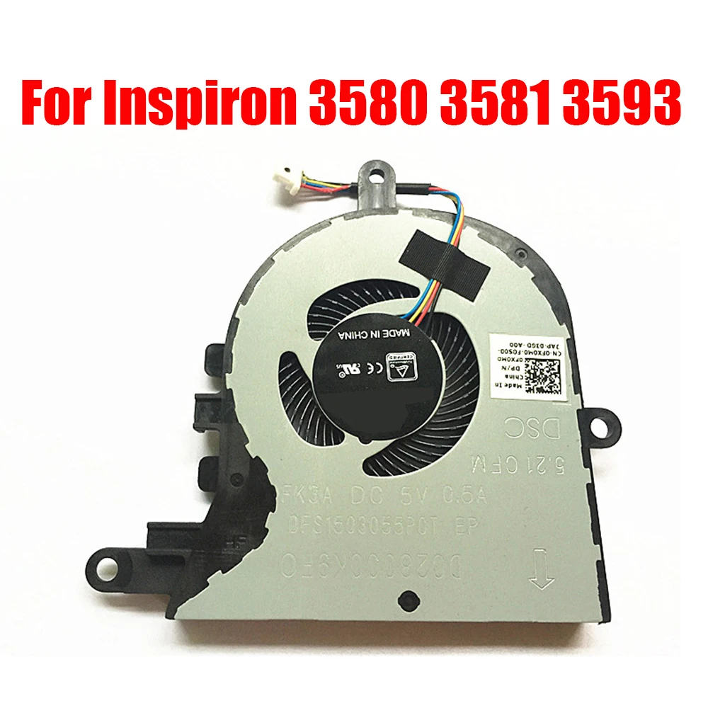 Ventola Cpu Per Laptop Per Dell Per Inspiron 15 3580 3581 3593 Per Latitude 3590 Dc5V 0.5A Nuovo