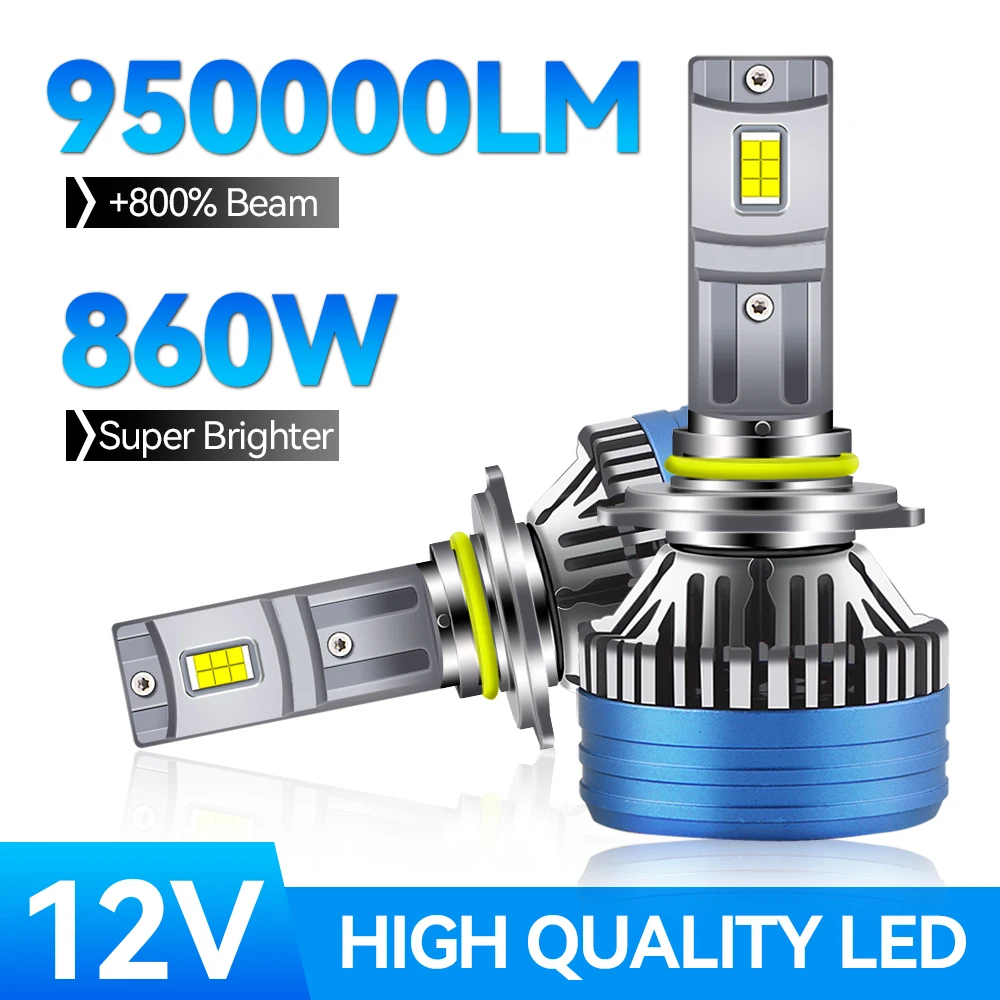 HB3 HB4 9005 9006 H1 H7 H4 H8 H11 9012 H13 9004 Светодиодная лампа для фар Canbus 360 Вт Светодиодная передняя фара автомобиля высокой мощности 6000K 90000LM 12 В