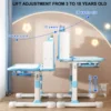 17968-56dad9.jpg 2Pcs Kids Study Desk Chair Set, Height Adjustable School Table Chair Set with Sitting Corrector, Ergonomic Desk Chair Furniture