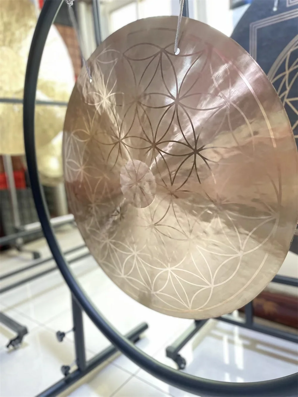 Arborea Sound Healing Gongs-Flower of Life Wind Gong 45-90 cm Meditation Gong Long Vibration and Sustain Soun Bath chinese gong instrument