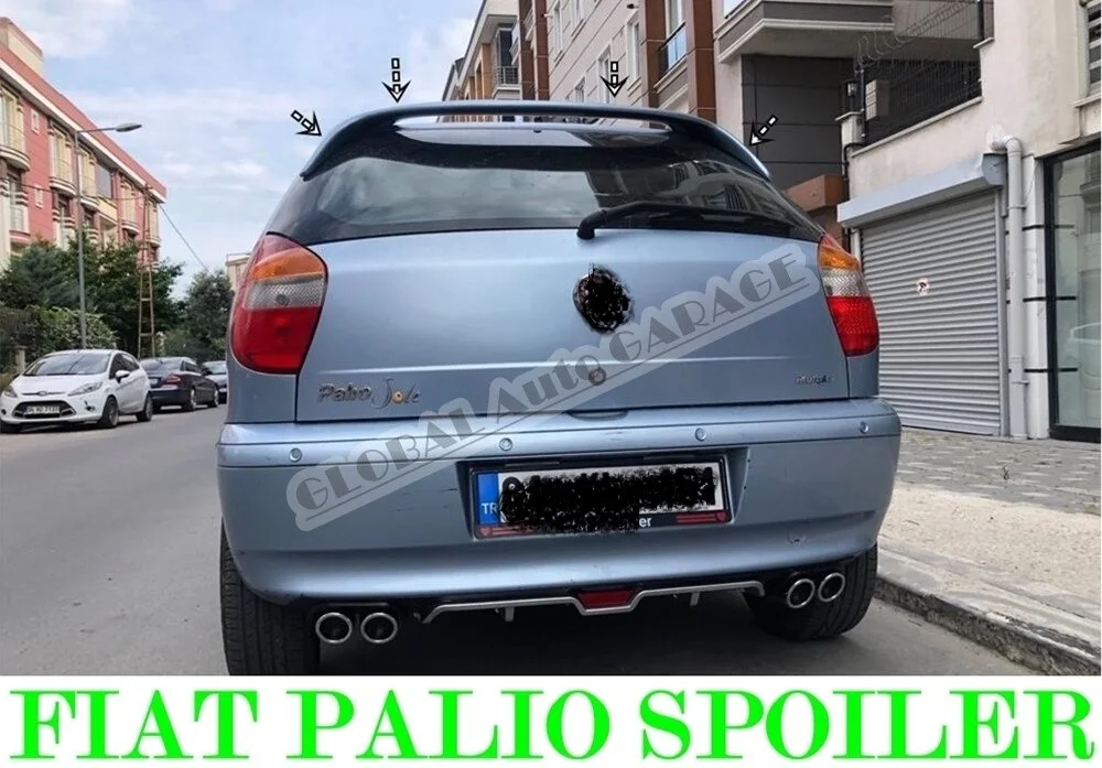 

For Fiar Palio 1996-2011 Spoiler Auto Accessory Universal Spoilers Car Antenna For Car Styling Diffuser Flaps Splitter Black