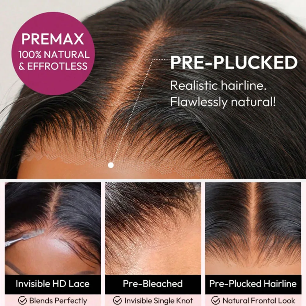 40 Inch Straight Hunan Hair Wigs 13x4 13x6 Gluless HD Transparent Lace Frontal Wigs 5x5 Straight Lace Front Human Hair