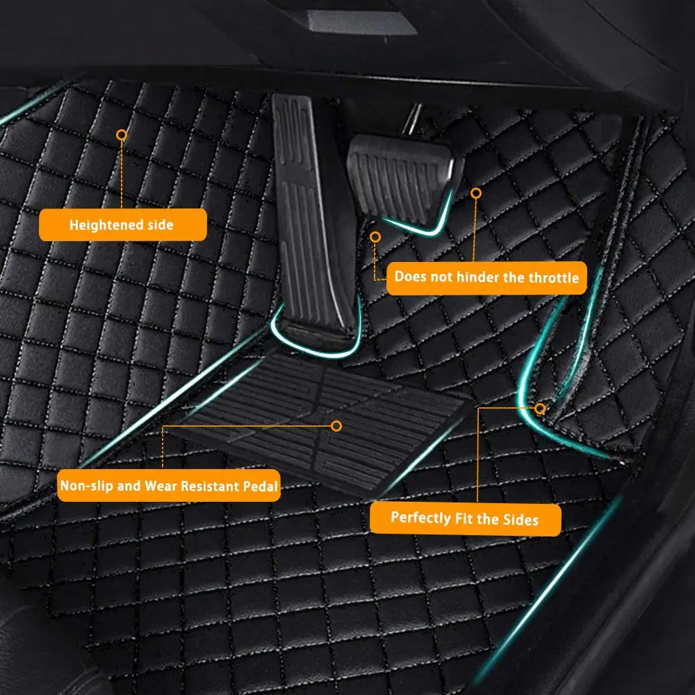 Car Floor Mats for Mitsubishi Eclips Cross 2017-2019 All-Weather Waterproof Interior Details Accessories