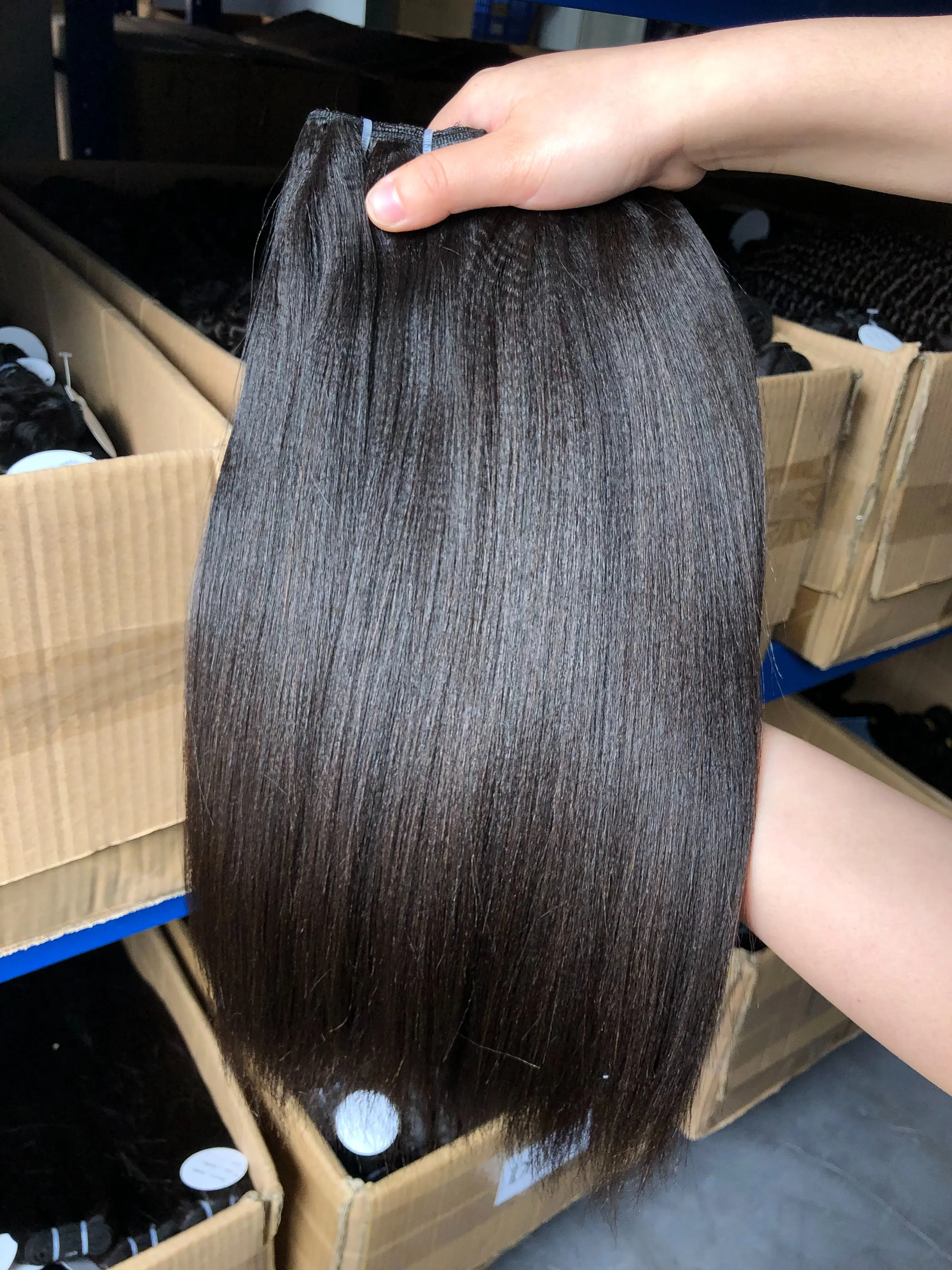 Light Yaki Straight 4 Bundles Deal 12"-24" Brazilian Virgin Hair Last 3 Years Can WandCurls Queen Weave Beauty