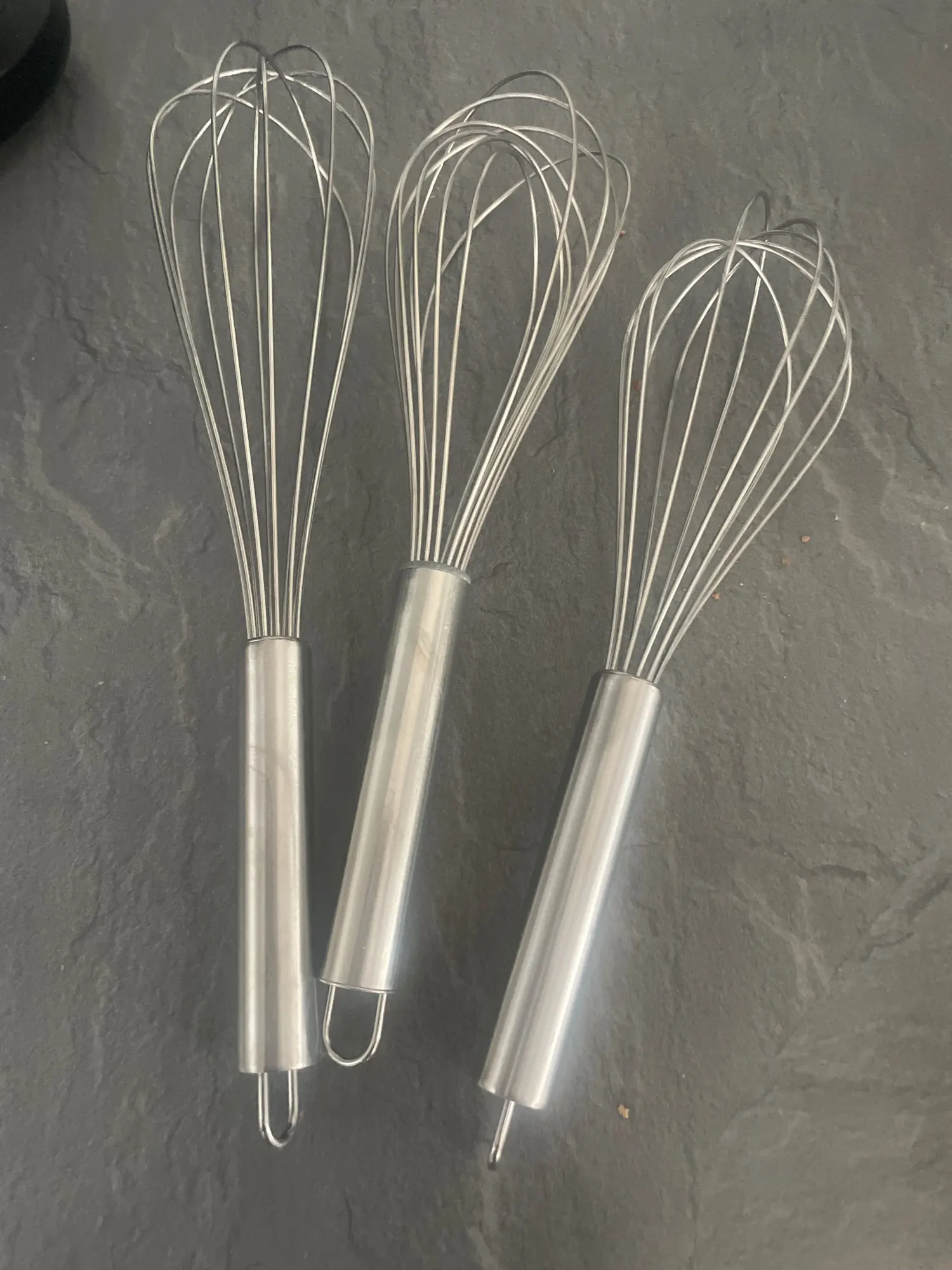 3 Pack Stainless Steel Whisk Set 6 Wire Whisks 8/10/12 Inch Kitchen Balloon Whisks photo review