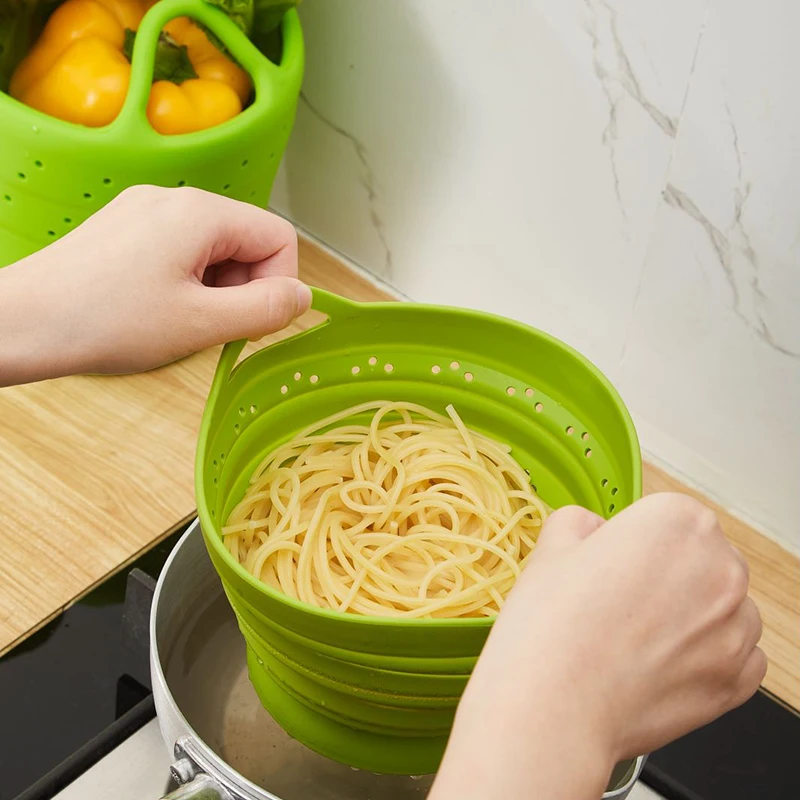 Cuisine Nouilles Pâtes Alimentaire Cuisson Vapeur Rinçage Panier